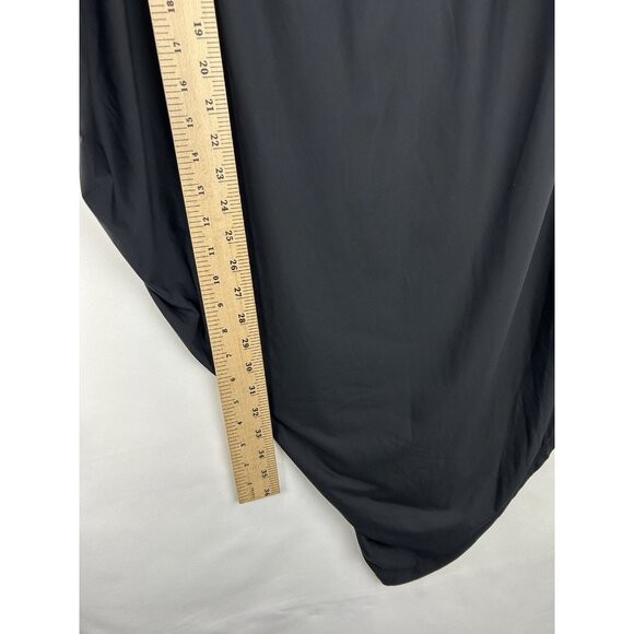 Athleta Sunlover  | Women's Shirt Dress Small  Hilo Asymmetric Black Draped - Picture 5 of 16